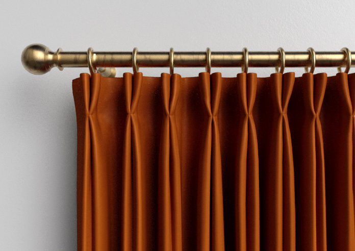Shima Faux Silk, Rust - Made to Measure Curtains - Image 10